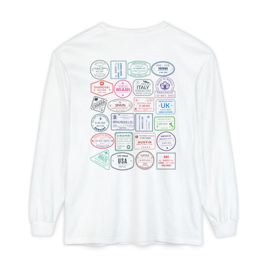 '25 Passport Stamps Long Sleeve T-Shirt