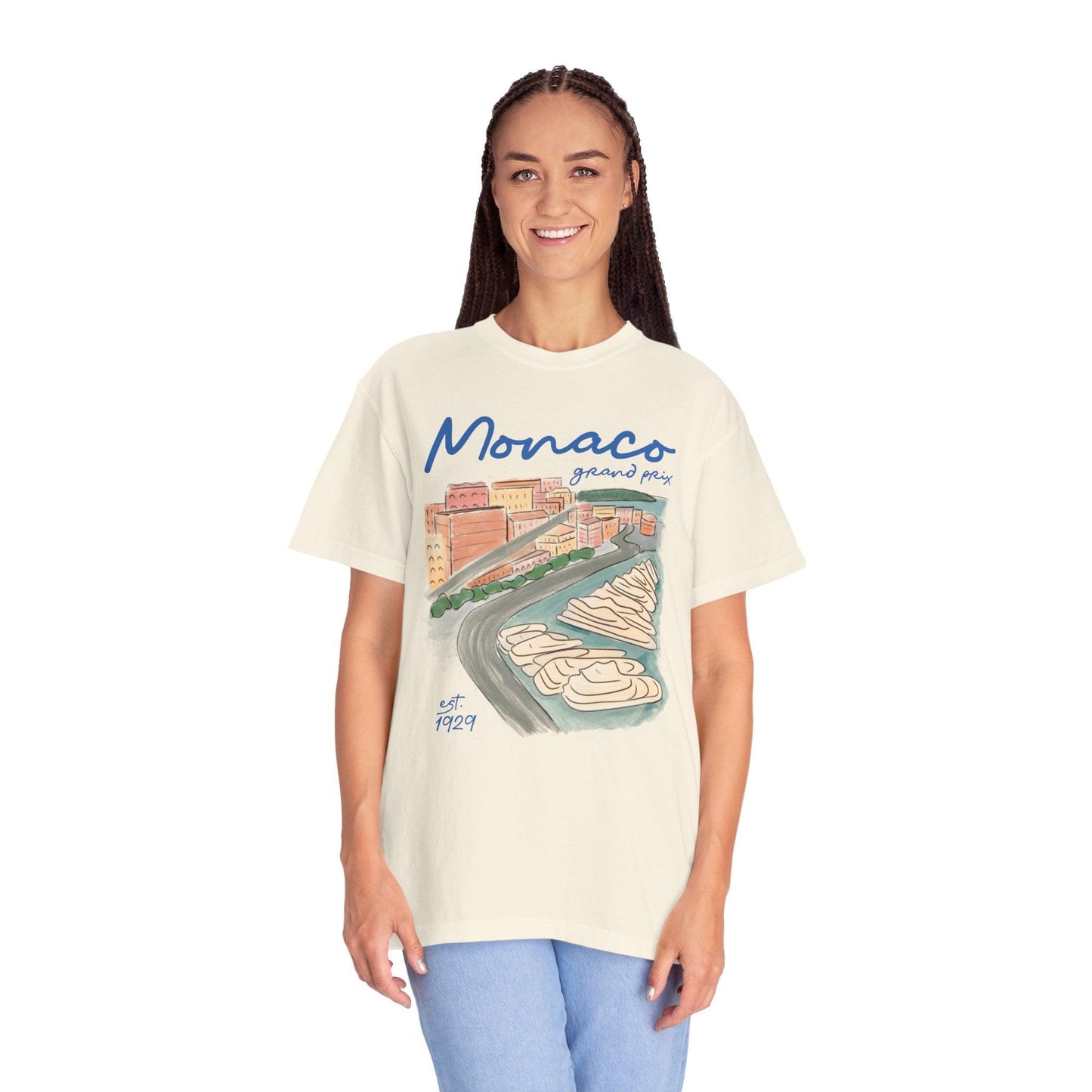 Monaco Grand Prix Illustrated Comfort Color T-Shirt - RecklessSunday