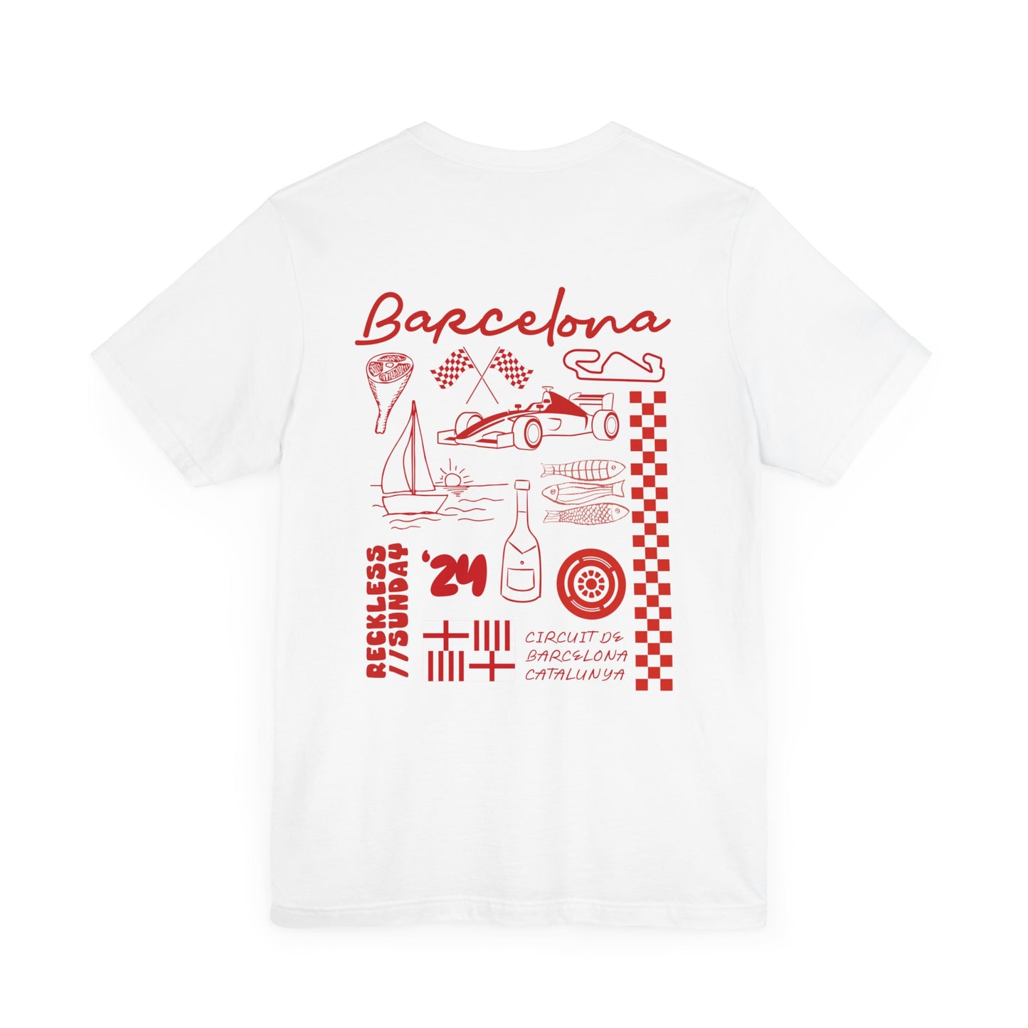 Barcelona Illustrated Unisex Short Sleeve