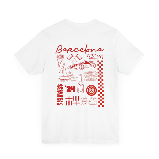 Barcelona Illustrated Unisex Short Sleeve