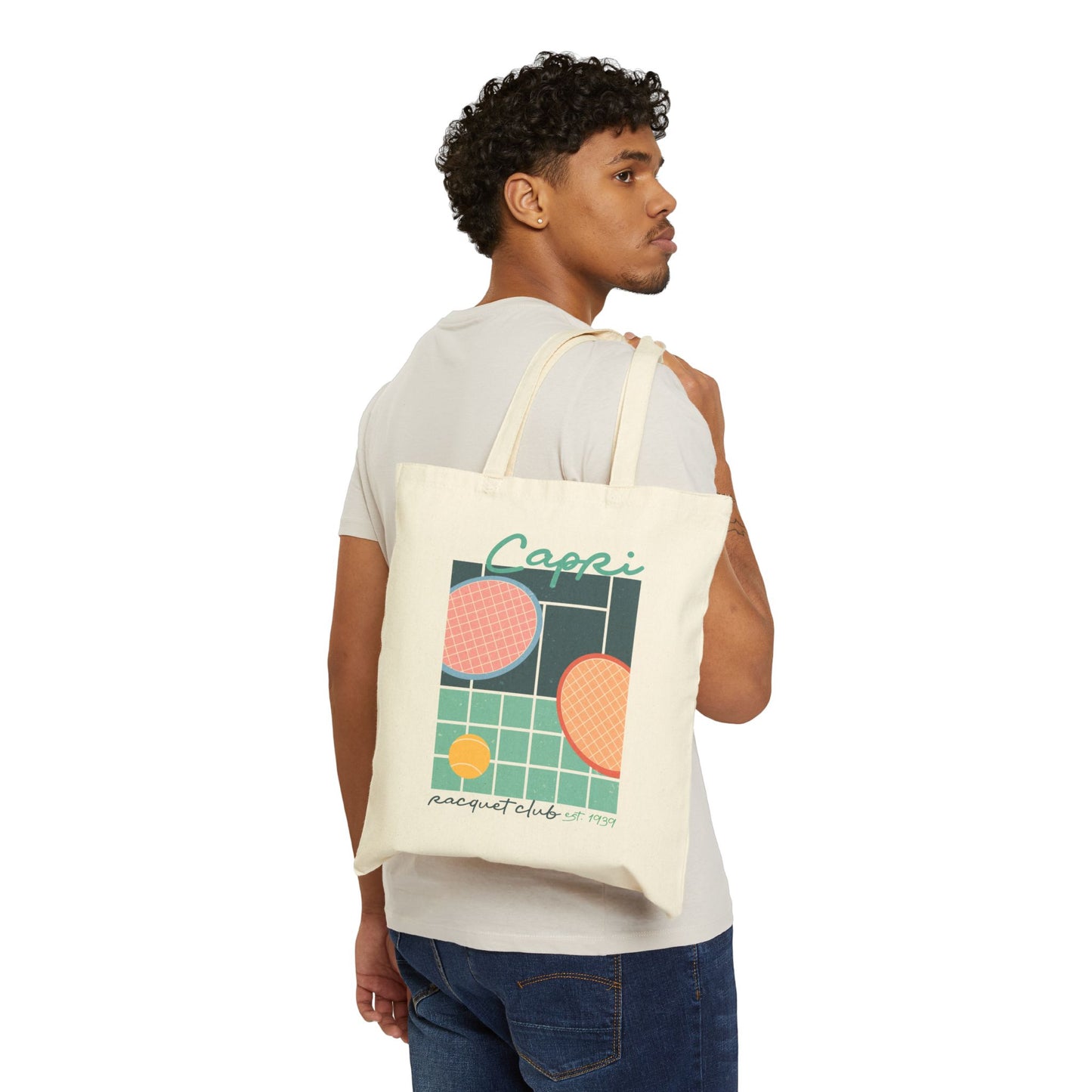 Capri Racquet Club Canvas Tote Bag