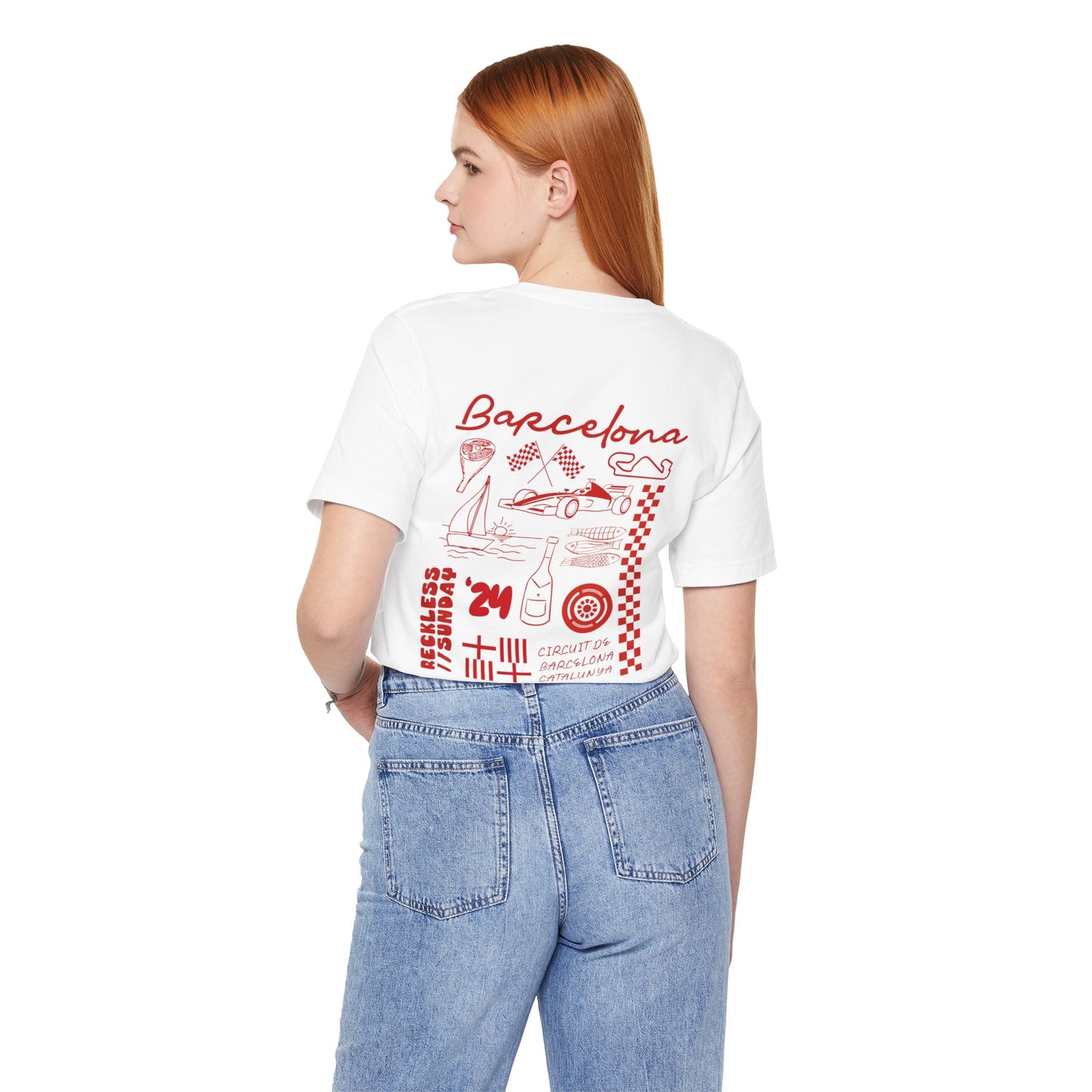 Barcelona Illustrated Unisex Short Sleeve