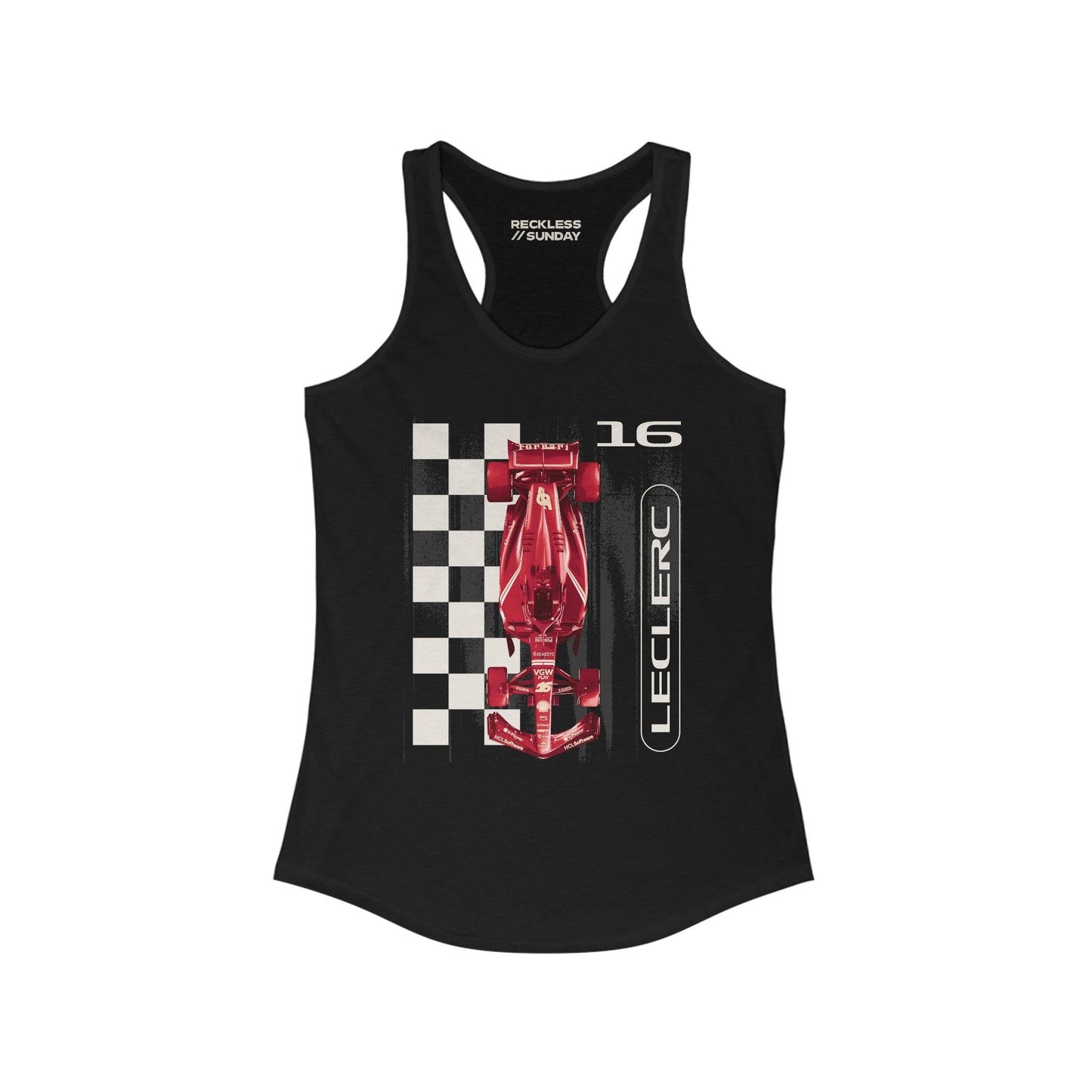 Charles Leclerc Grunge | Women's Racerback Tank - RecklessSunday