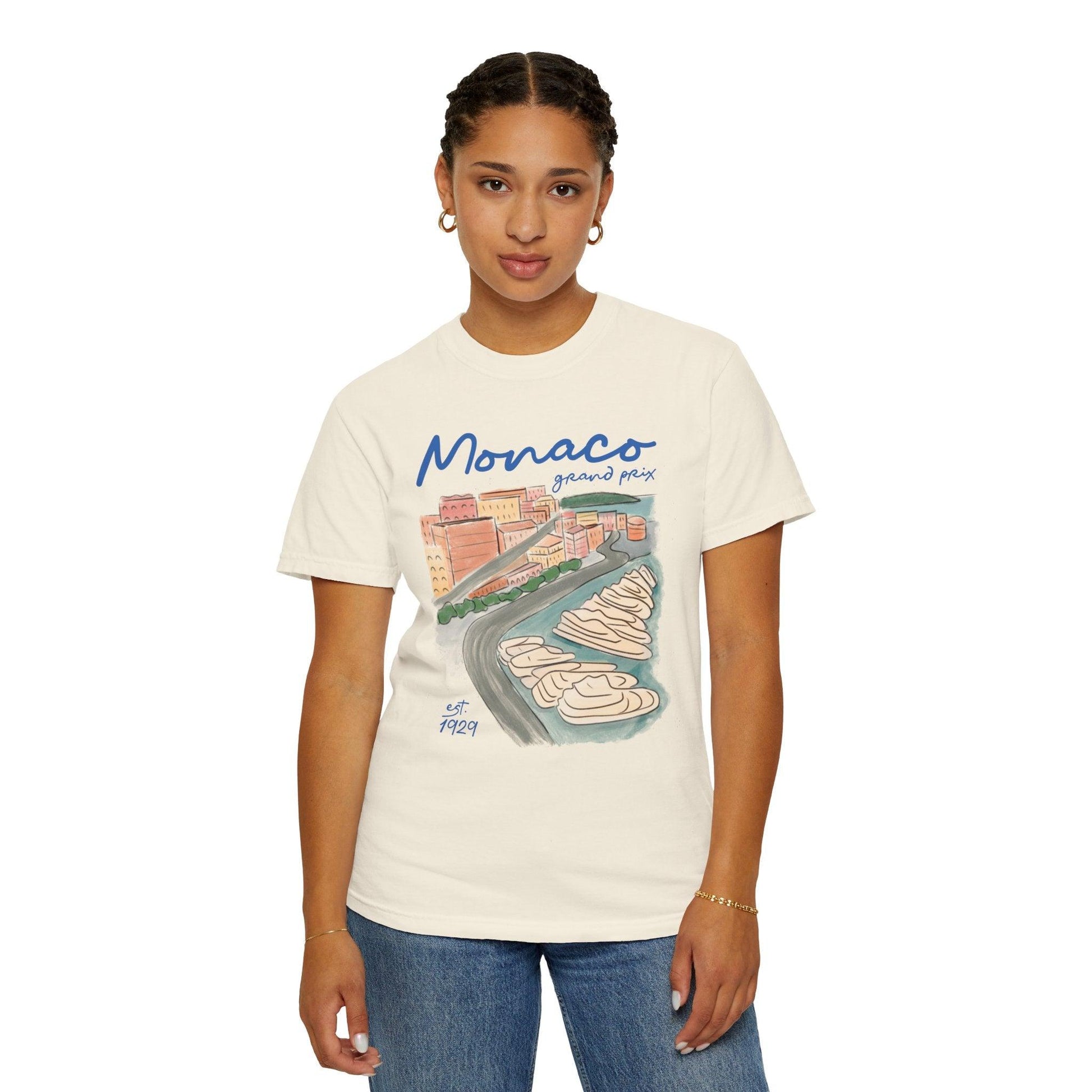 Monaco Grand Prix Illustrated Comfort Color T-Shirt - RecklessSunday