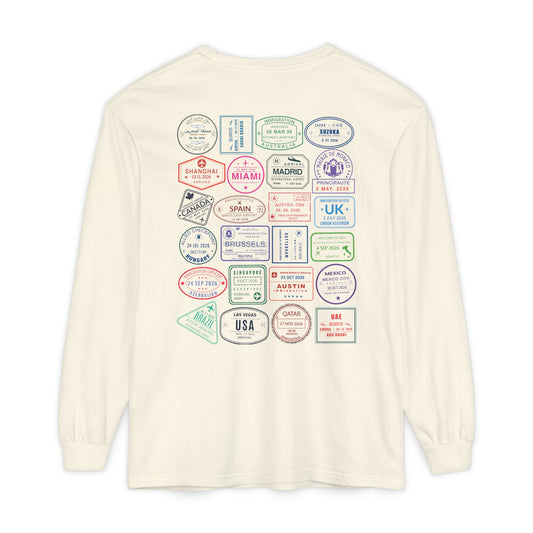 2026 Passport Stamps Long Sleeve T-Shirt