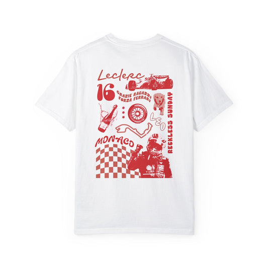 Charles Leclerc Illustrated Comfort Color T-Shirt - RecklessSunday