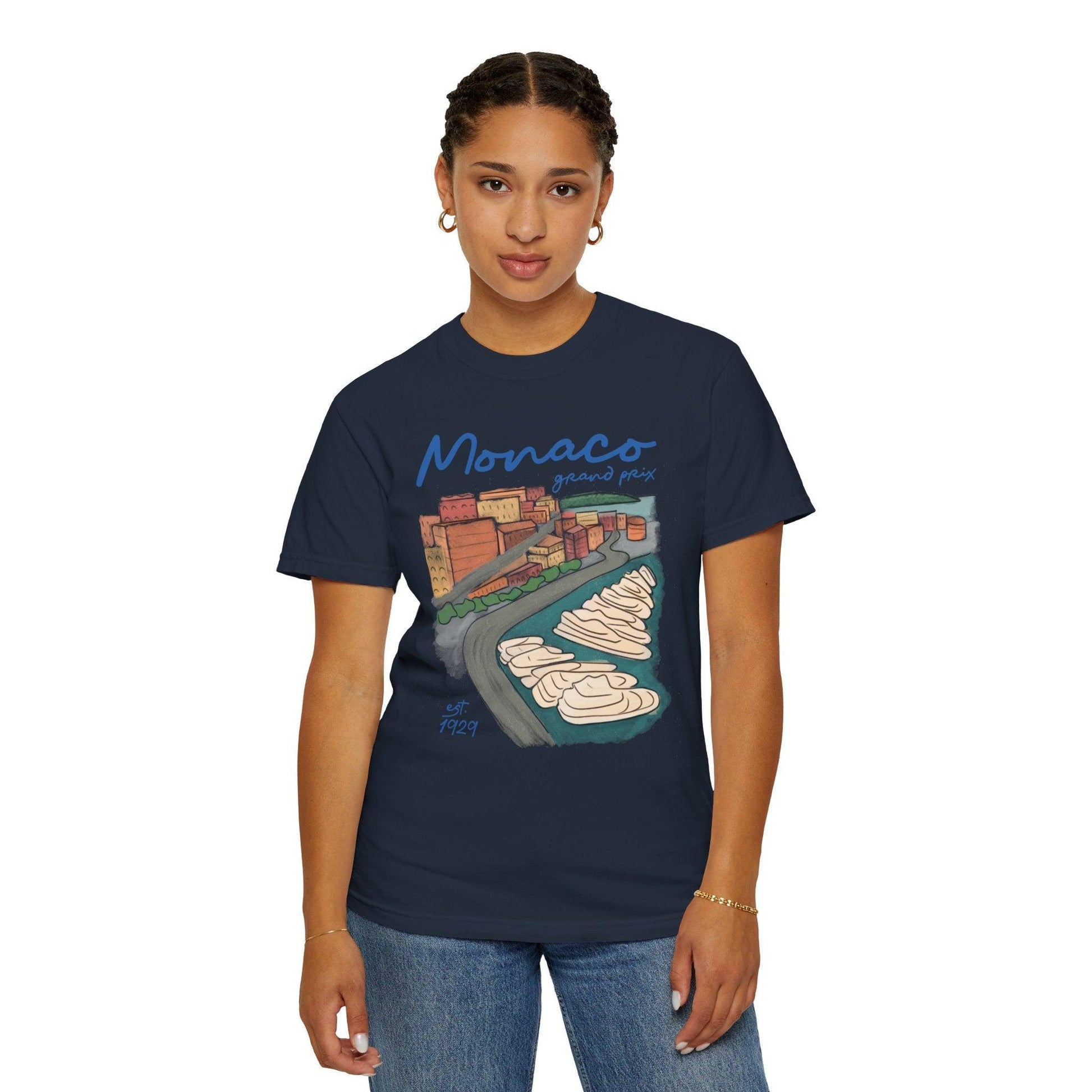 Monaco Grand Prix Illustrated Comfort Color T-Shirt - RecklessSunday