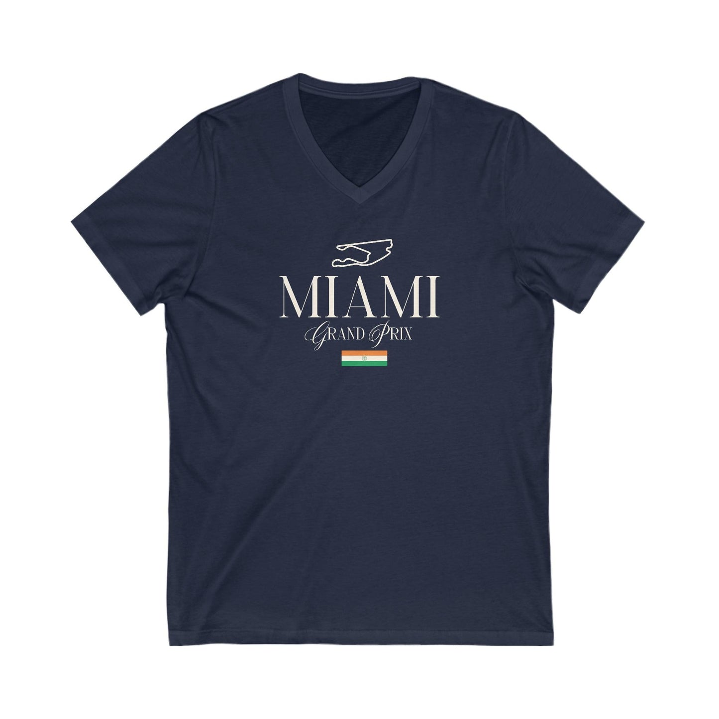 MIAMI Grand Prix T Shirt V Neck Unisex | Miami Grand Prix Formula Fan Short Sleeve Shirt | Formula Fan Gear | Racing Apparel - RecklessSunday