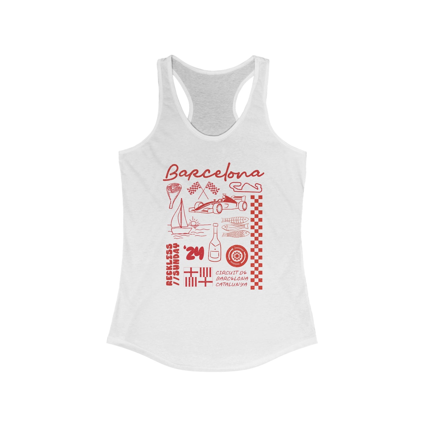 Barcelona Graphic Women's Racerback Tank