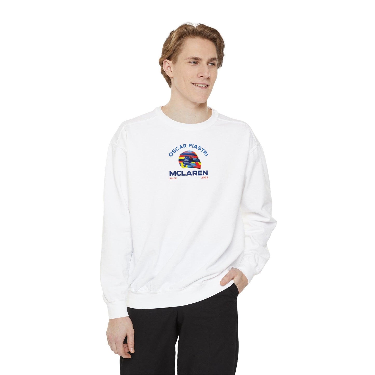 Piastri Helmet Comfort Colors Sweatshirt - RecklessSunday