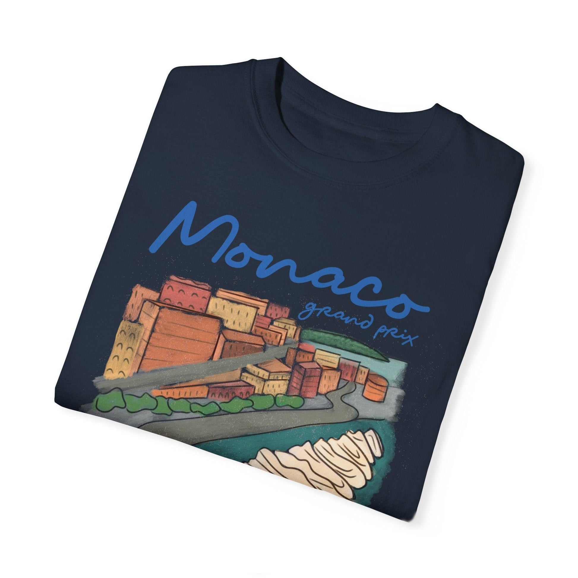 Monaco Grand Prix Illustrated Comfort Color T-Shirt - RecklessSunday