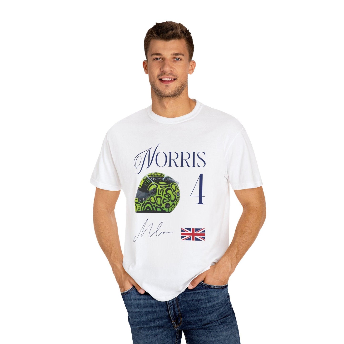 Lando Norris Helmet Comfort Color T-Shirt - RecklessSunday