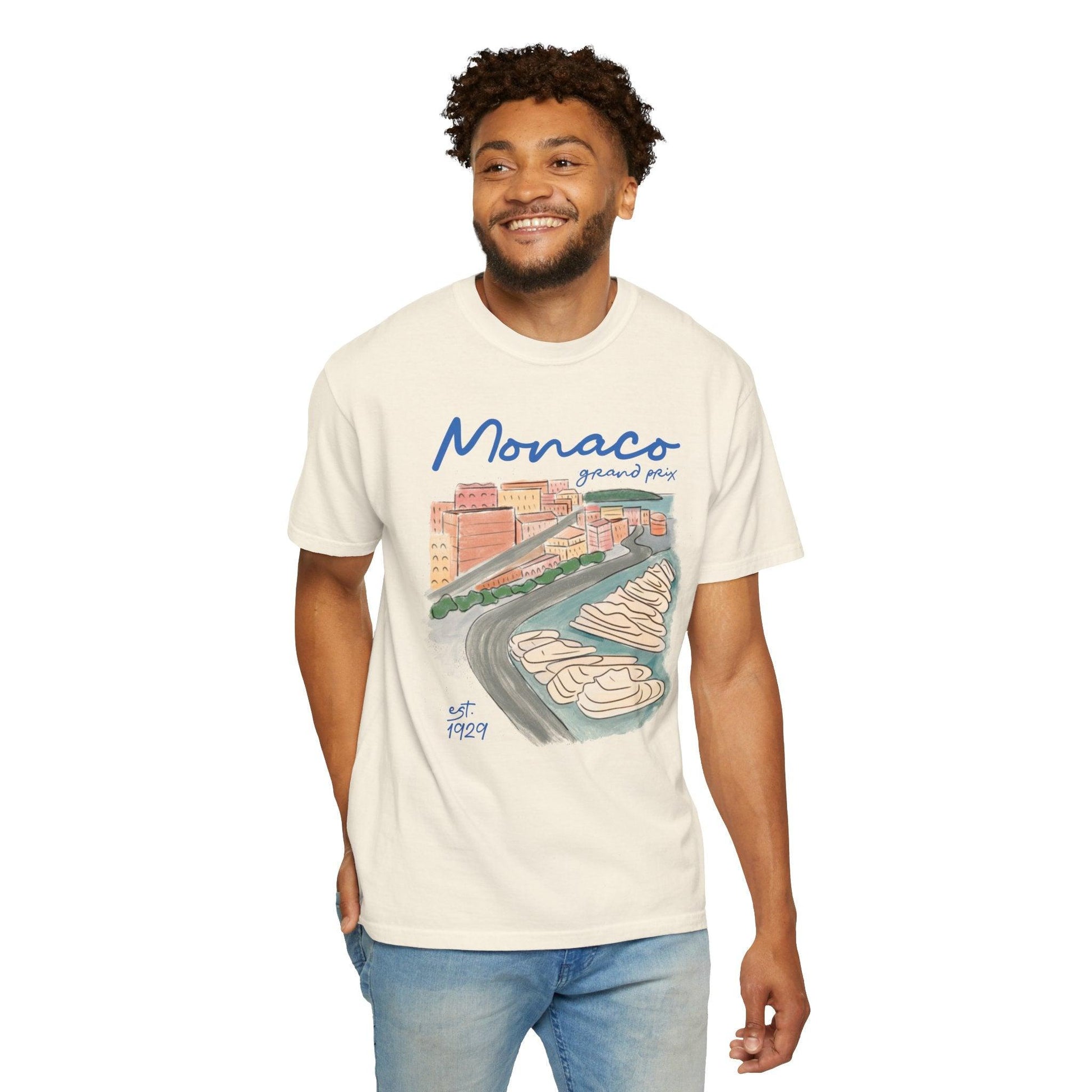 Monaco Grand Prix Illustrated Comfort Color T-Shirt - RecklessSunday