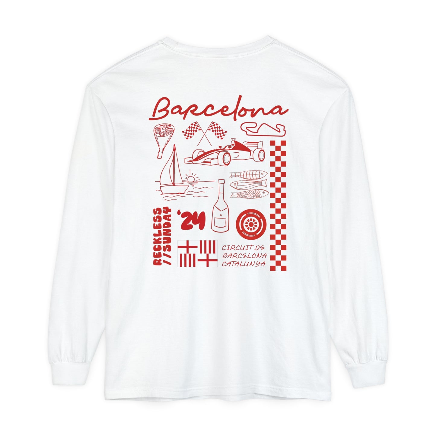 Barcelona Illustrated Unisex Long Sleeve