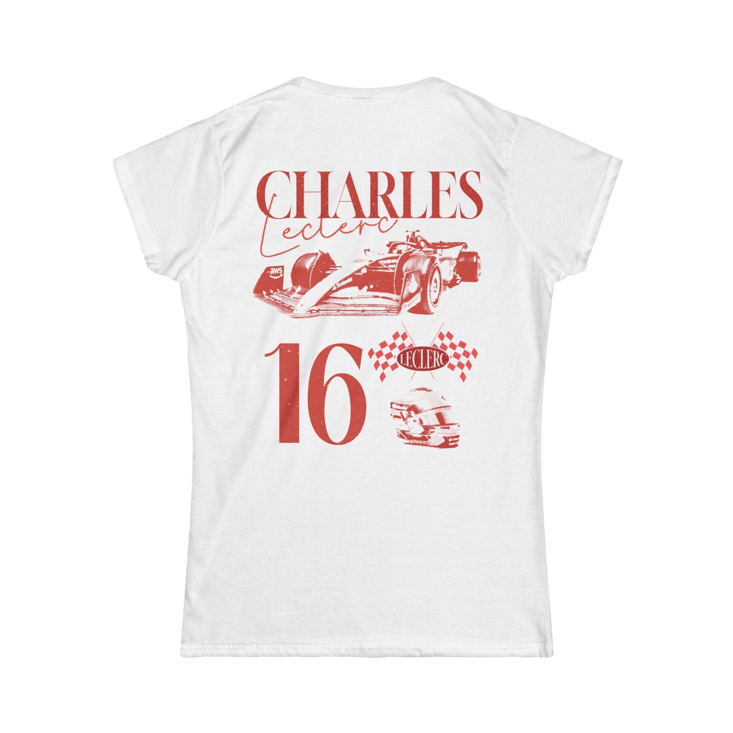 Women's Retro Tee Leclerc Ferrari