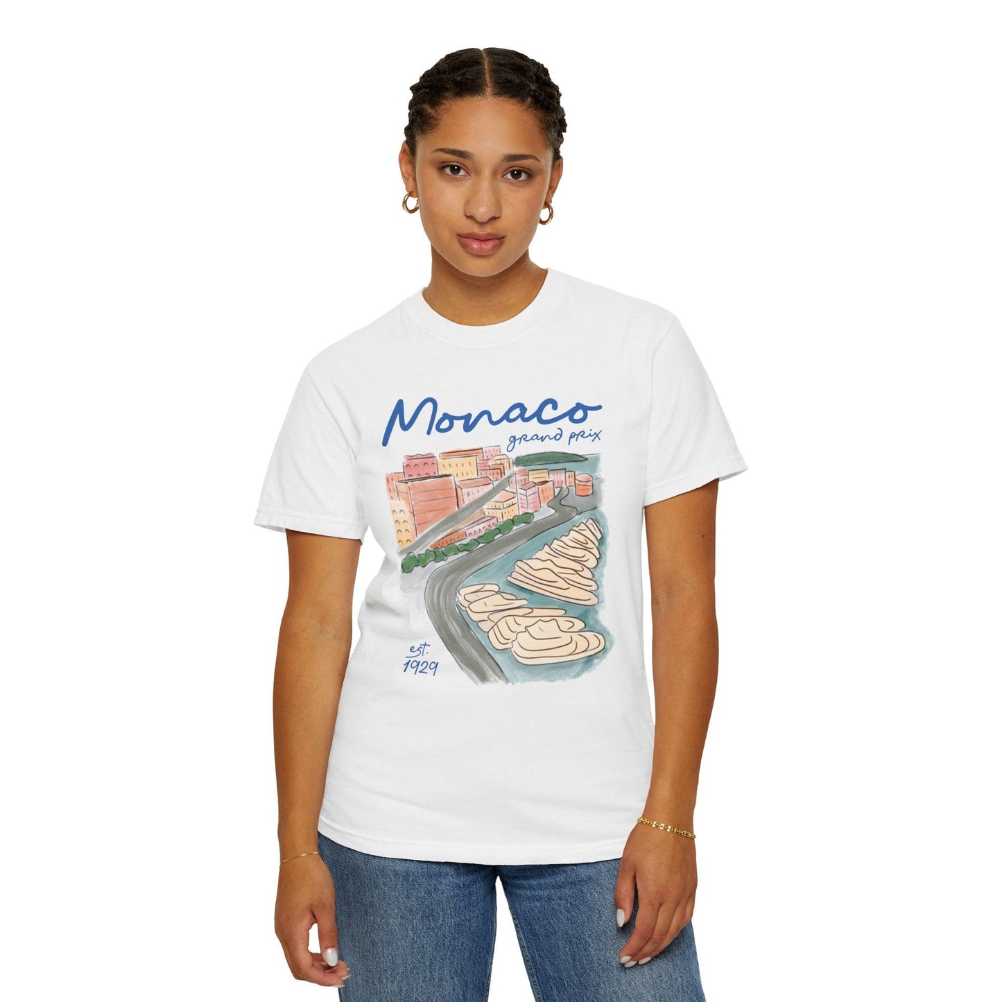 Monaco Grand Prix Illustrated Comfort Color T-Shirt - RecklessSunday