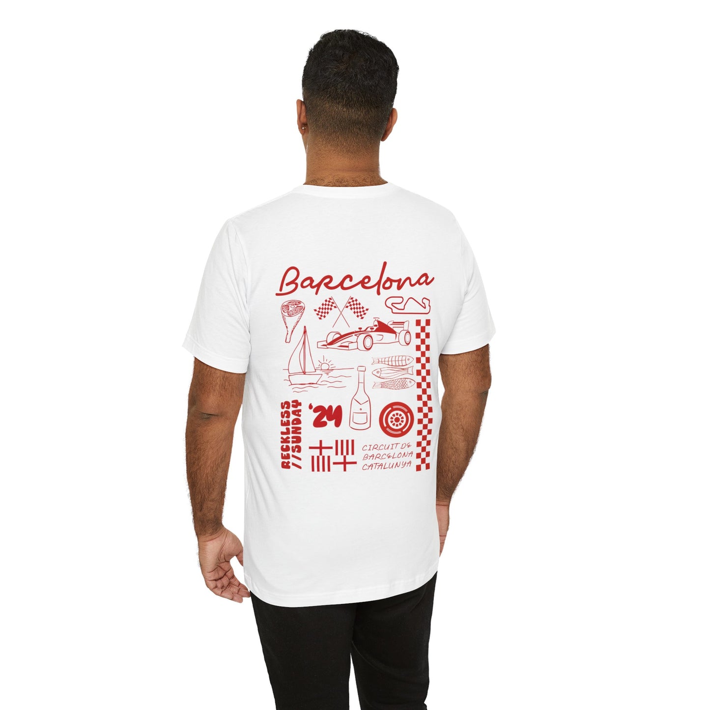 Barcelona Illustrated Unisex Short Sleeve