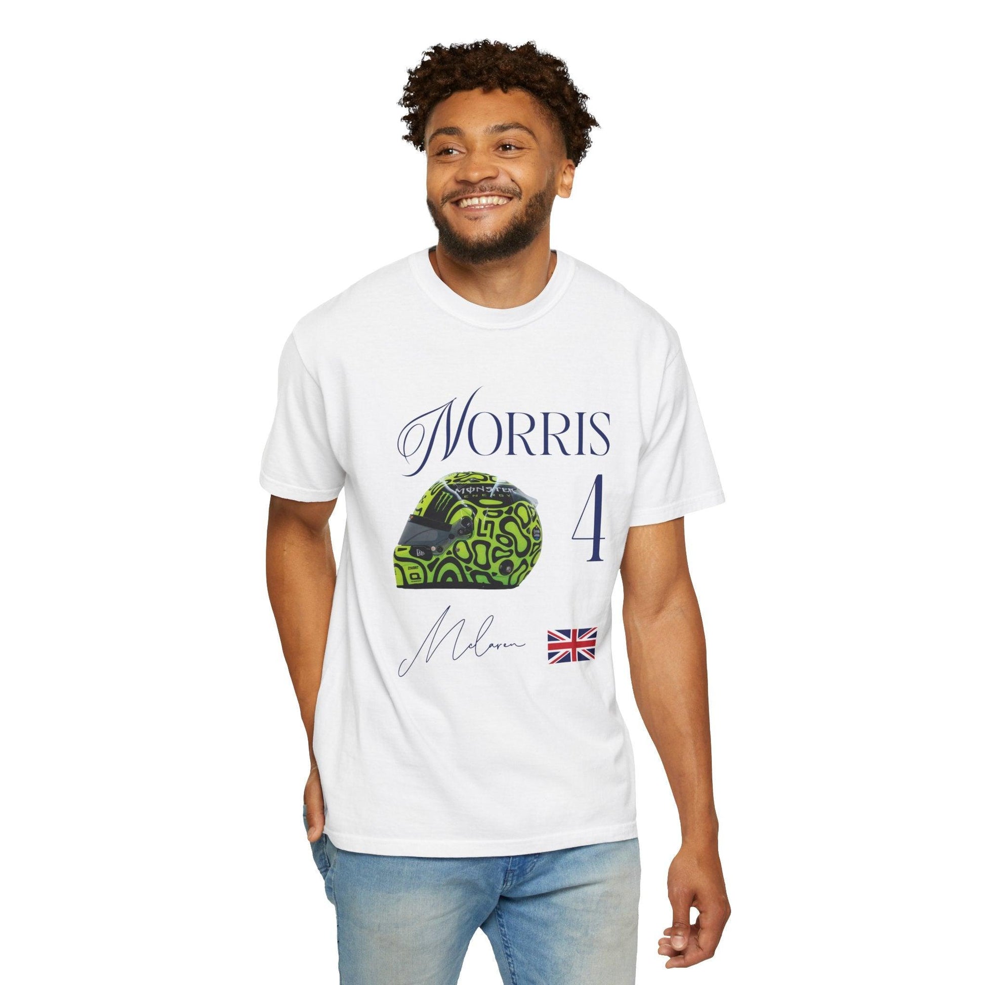 Lando Norris Helmet Comfort Color T-Shirt - RecklessSunday