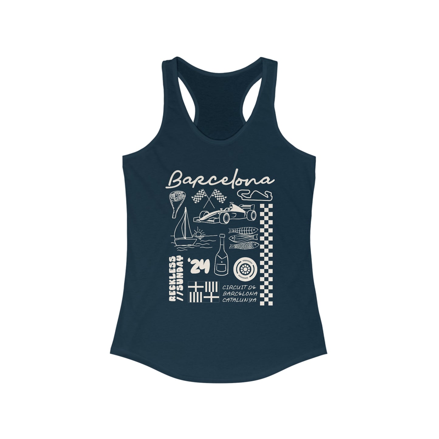 Barcelona Graphic Women's Racerback Tank