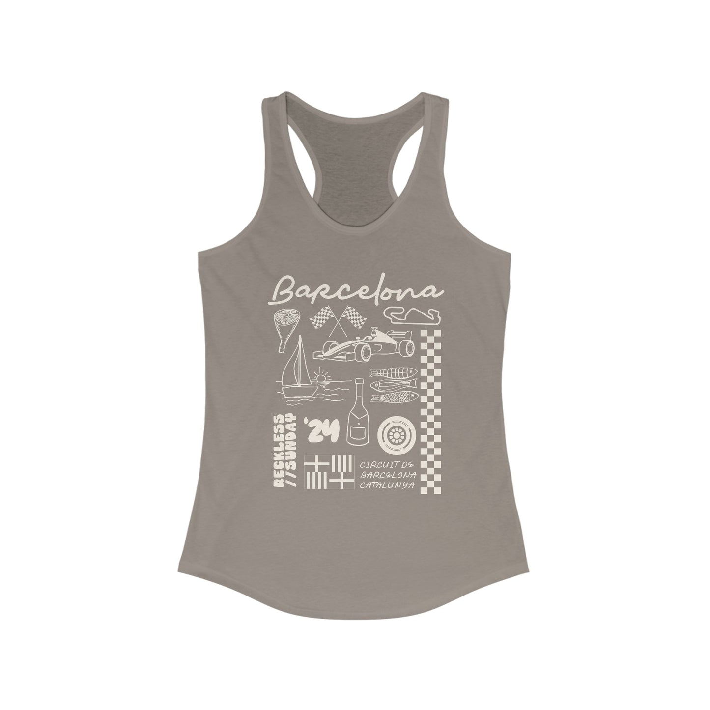 Barcelona Graphic Women's Racerback Tank