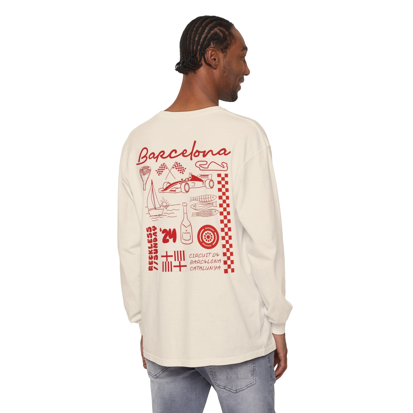 Barcelona Illustrated Unisex Long Sleeve