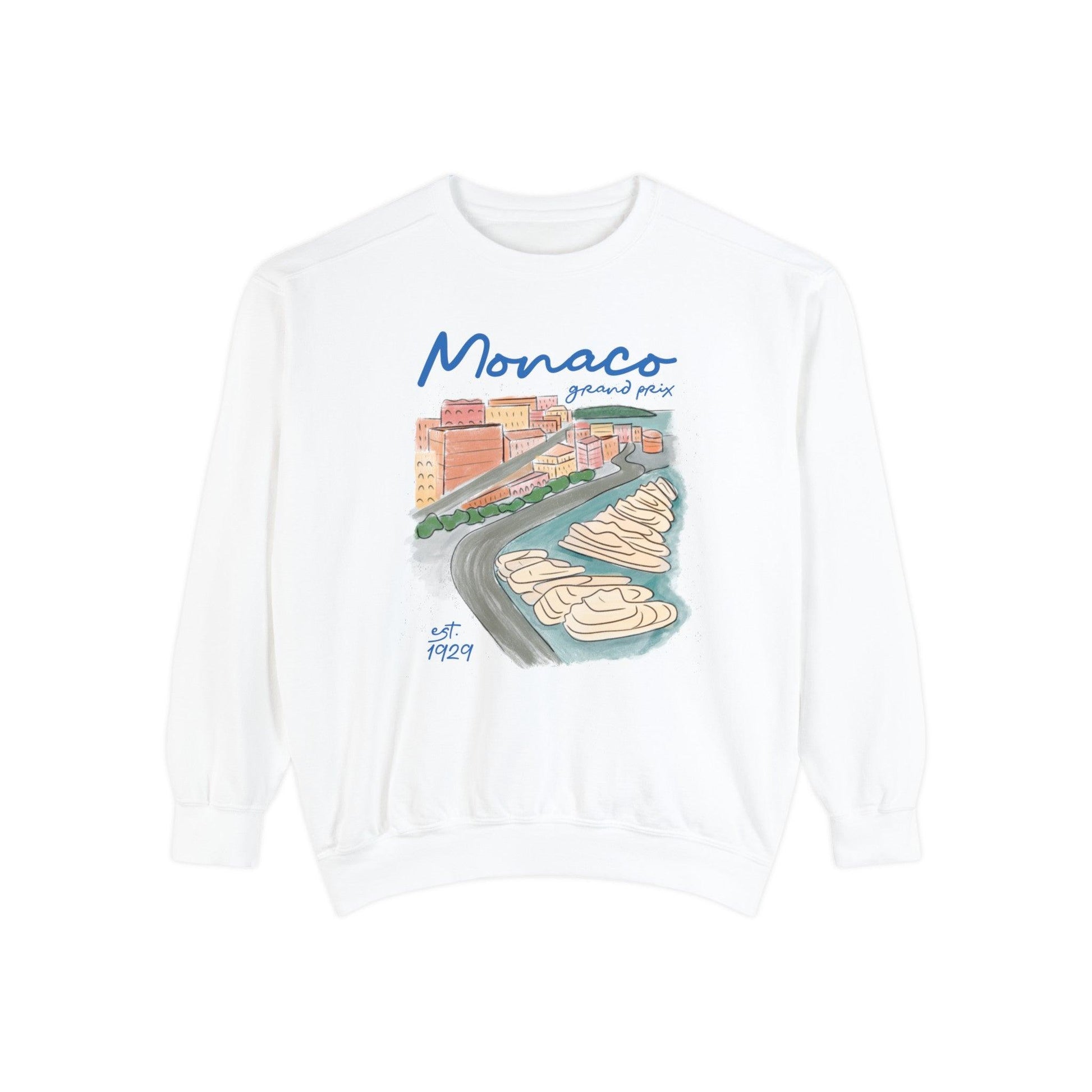 Monaco Grand Prix Illustrated Comfort Color Sweater - RecklessSunday