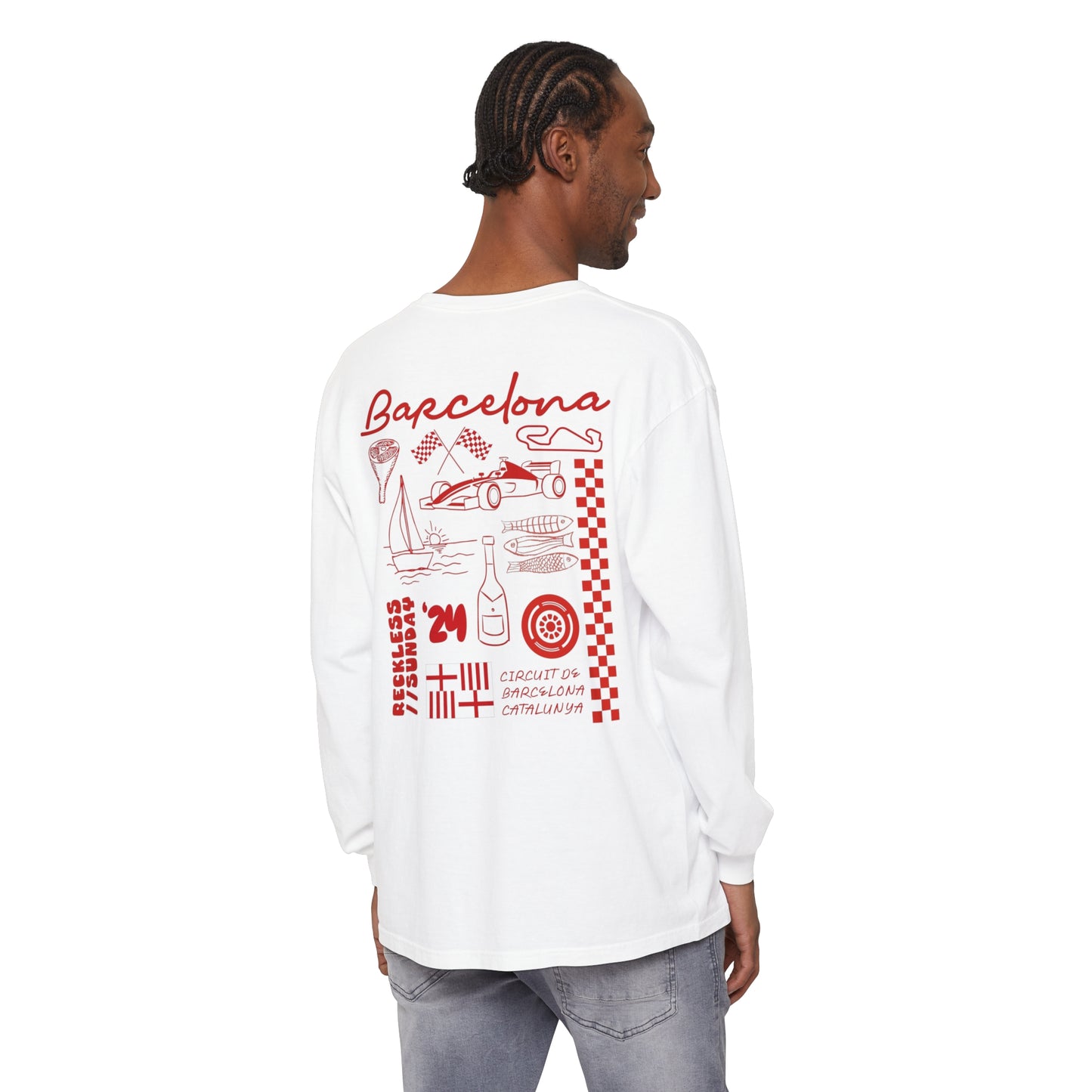 Barcelona Illustrated Unisex Long Sleeve