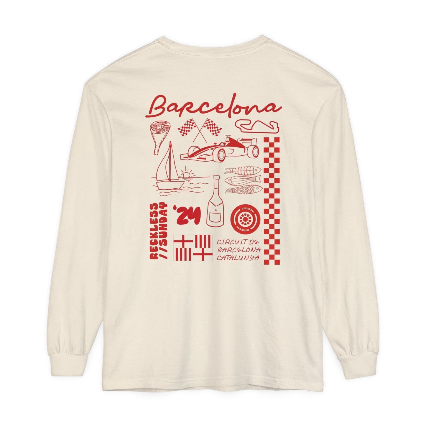 Barcelona Illustrated Unisex Long Sleeve