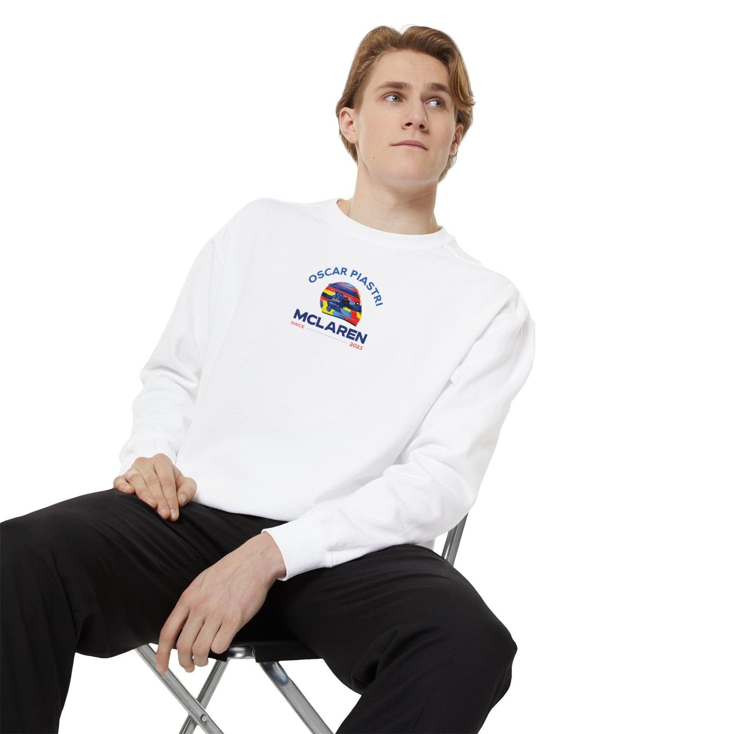 Piastri Helmet Comfort Colors Sweatshirt - RecklessSunday