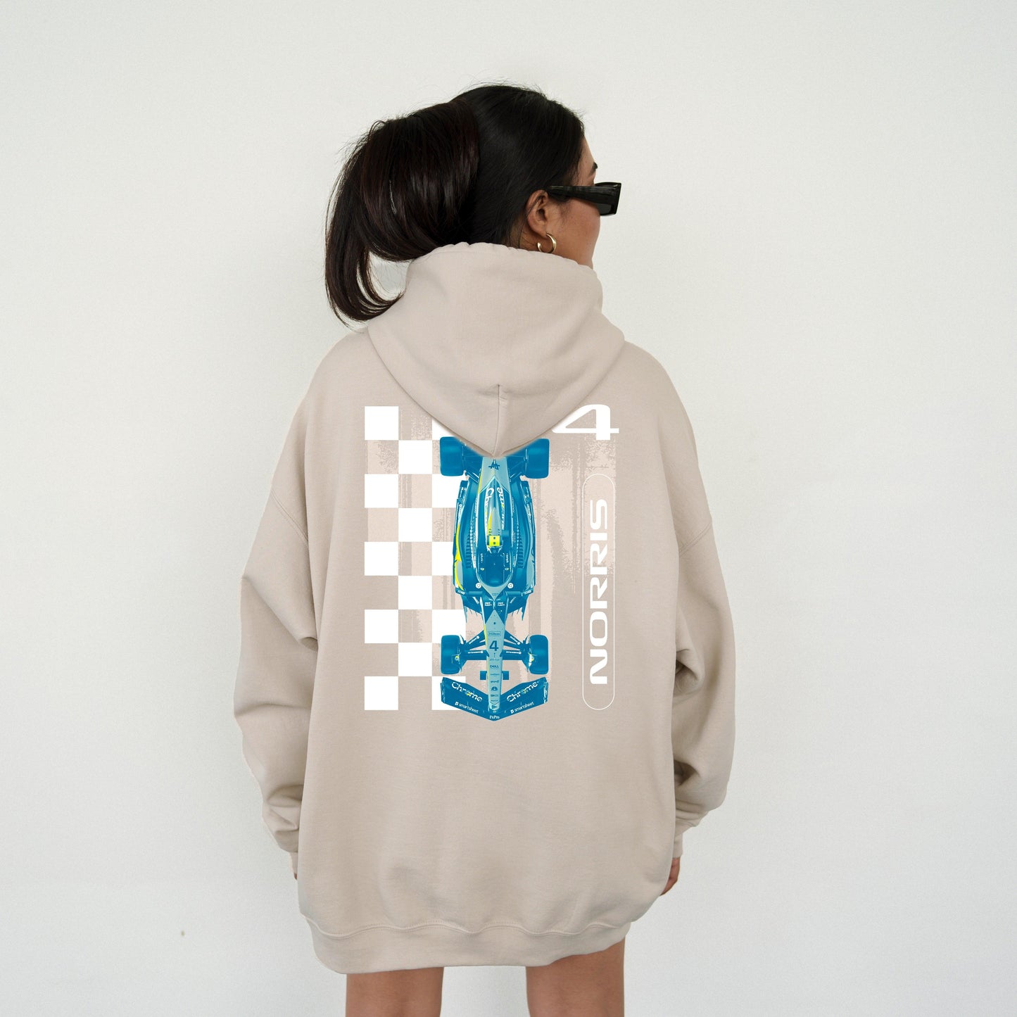 Lando Norris 2024 Grunge Series Sand Hoodie - RecklessSunday