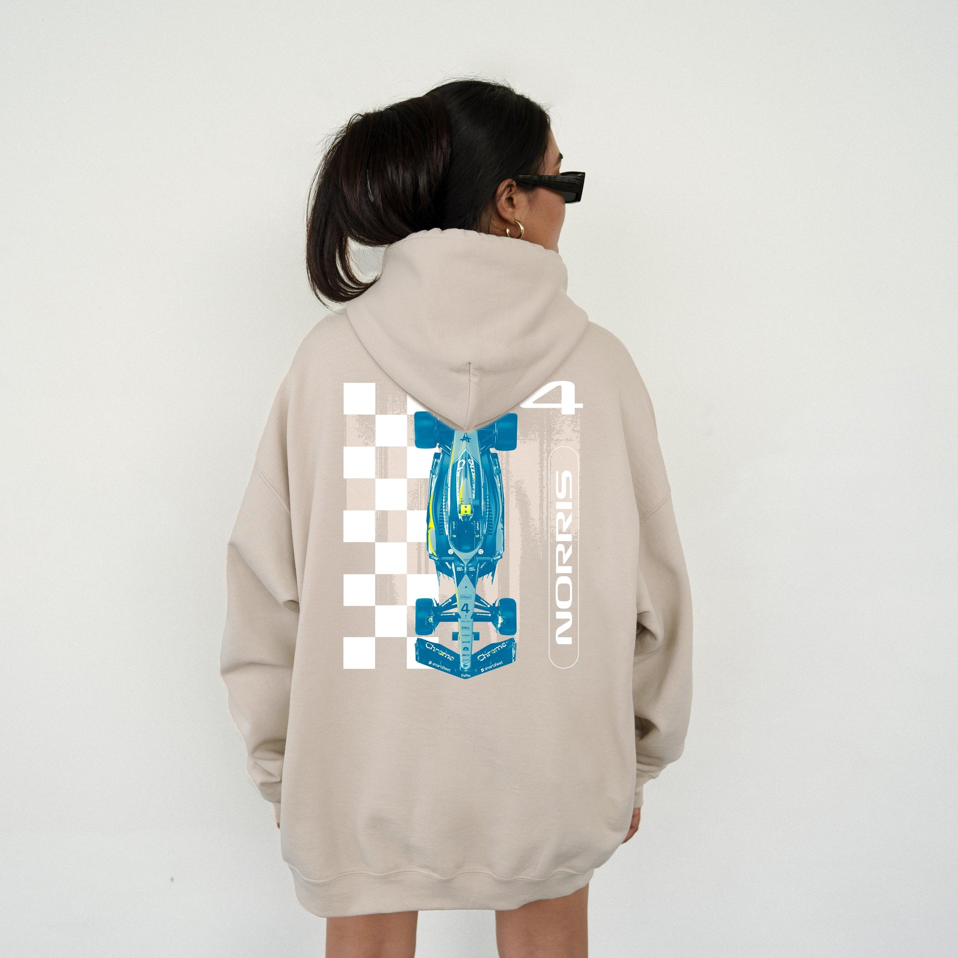 Lando Norris 2024 Grunge Series Sand Hoodie - RecklessSunday